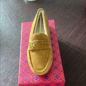 Tory Burch Women's Tan Suede Loafers